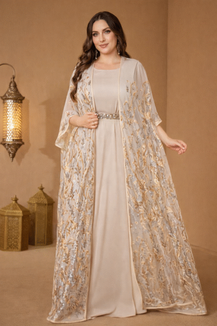 قفطان خليجي قطعتين