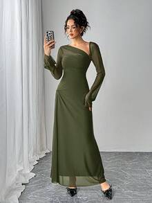 فستان سهرة شيفون طويل